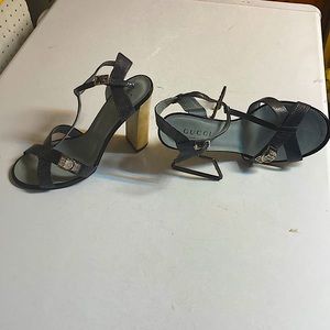 Gucci size 81/2 gray , natural colour heel